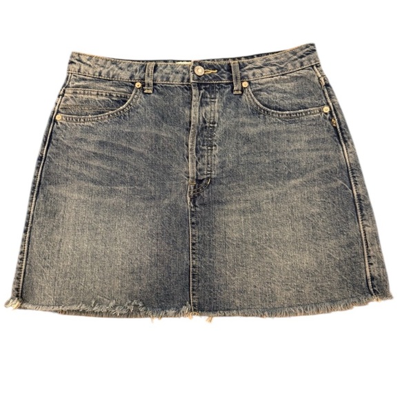 We The Free Dresses & Skirts - Free People We The Free High Rise Distressed Denim Mini Skirt Size 29